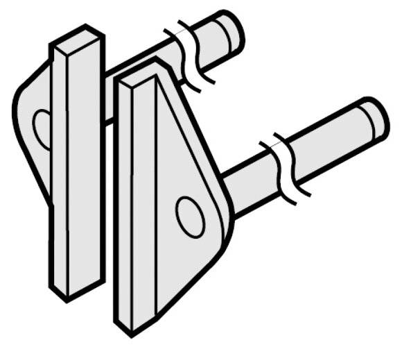Entlötspitzenpaar für Lötpinzette 950, 25 x 1 mm