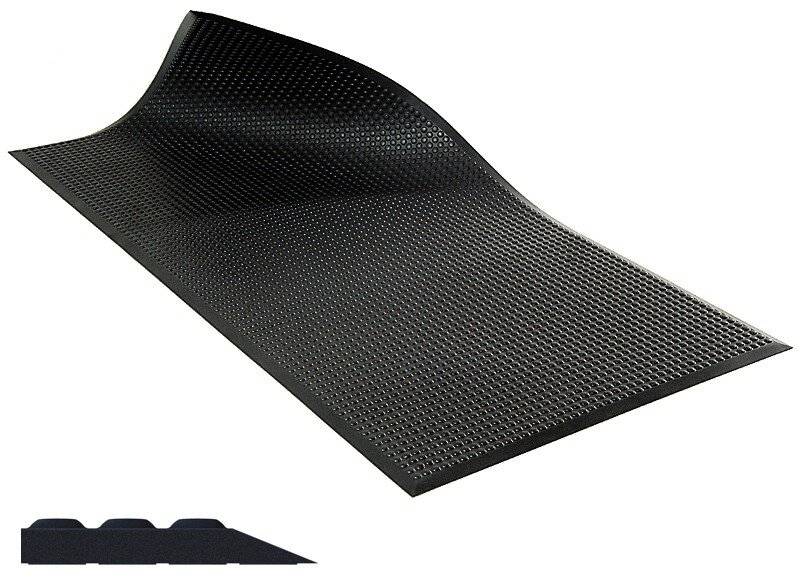 ESD Bodenmatte ECOSTAT-Drehkomfort, schwarz, 950 x 650 x 13 mm