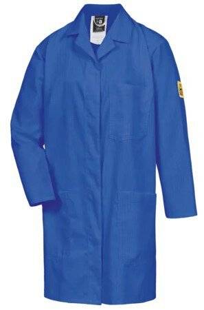 ESD Arbeitsmantel NAPTEX, Damen, langarm, 175 g/m², blau, Größe 3XL