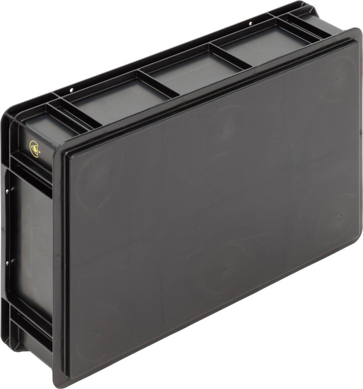 ESD Behälter BL, Griffleisten, schwarz, 600 x 400 x 145 mm