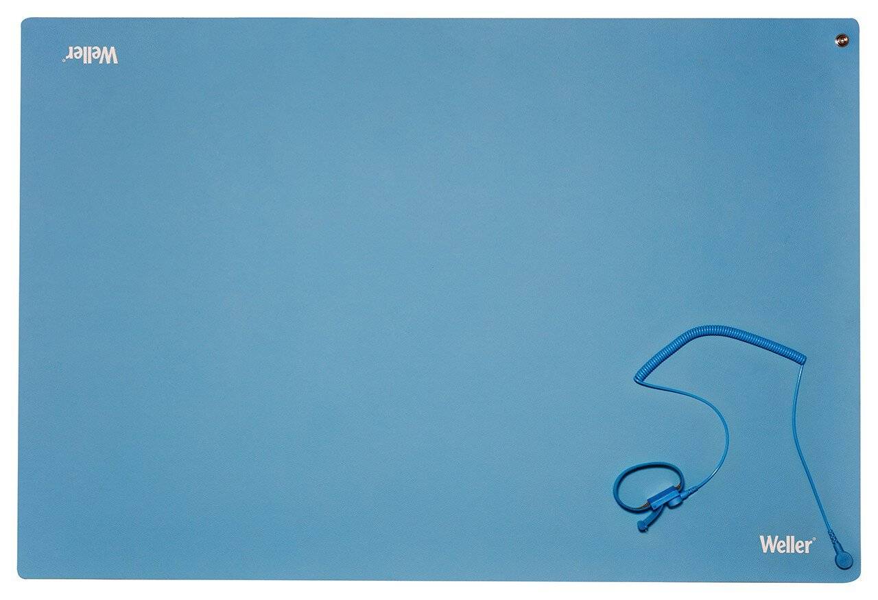 ESD Tischmatten Set, blau, 600 x 900 mm, 5-tlg.
