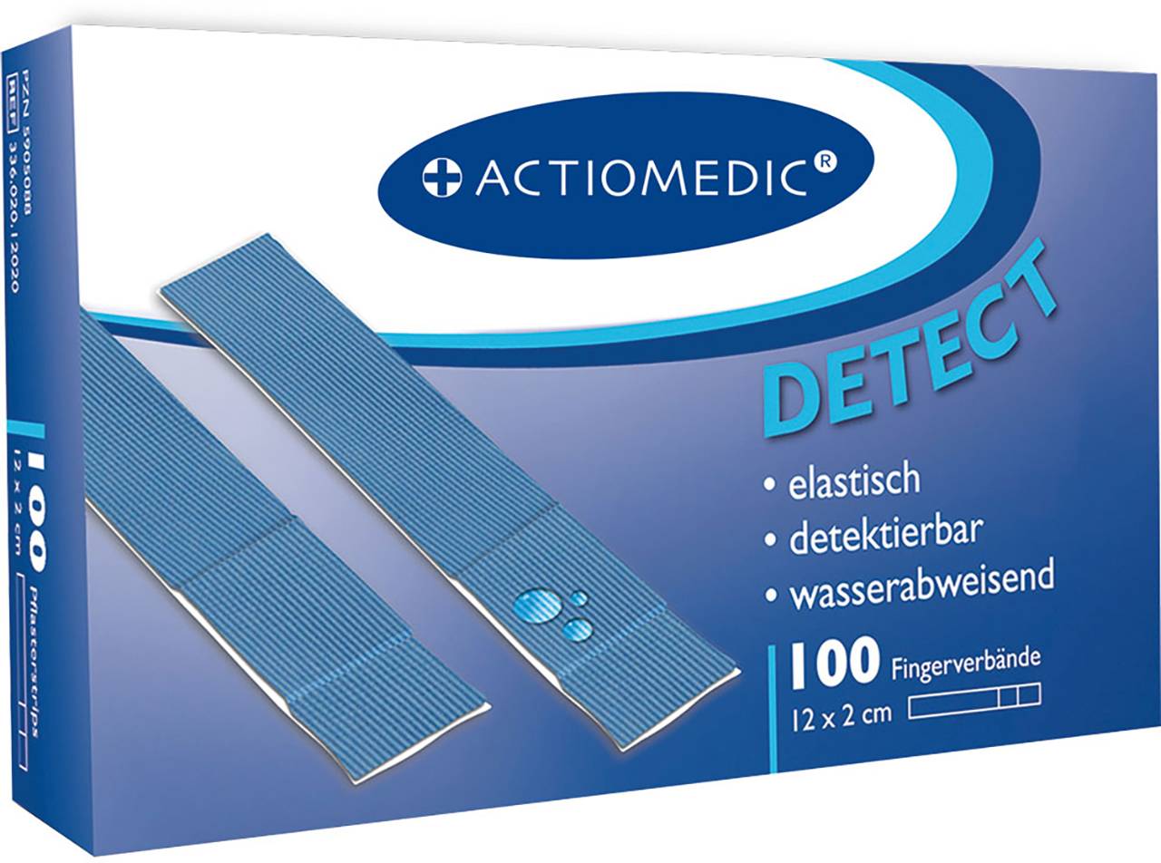Fingerpflaster, PE beschichtet blau, detekt. 2 x 12cm, 100 Stück
