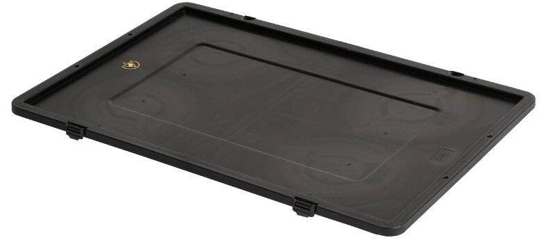ESD Scharnierdeckel mit Dokumentenfach, schwarz, 600 x 400 mm