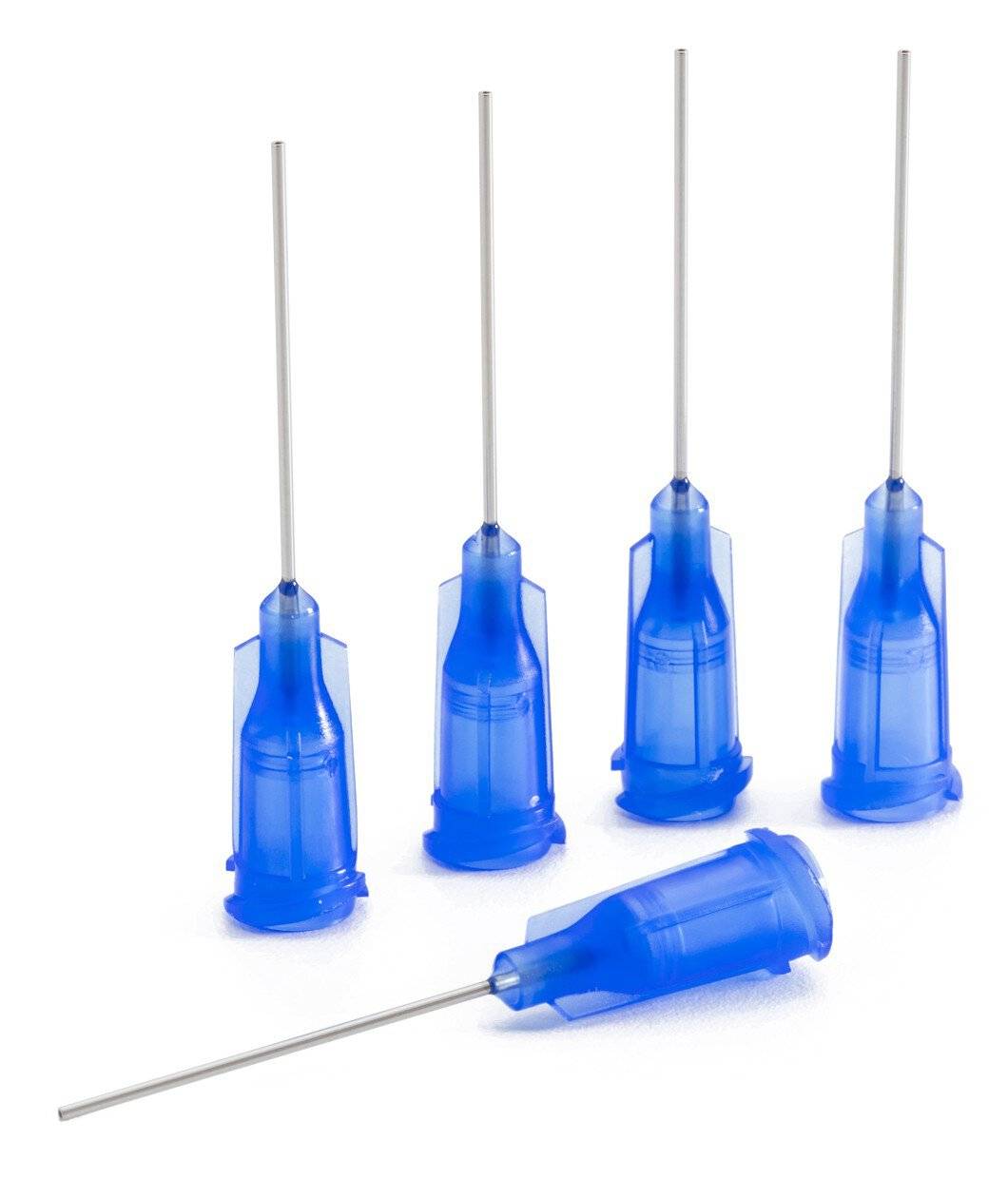 Dosiernadel 1", gerade, Gauge 22, blau, spitzenform gerade