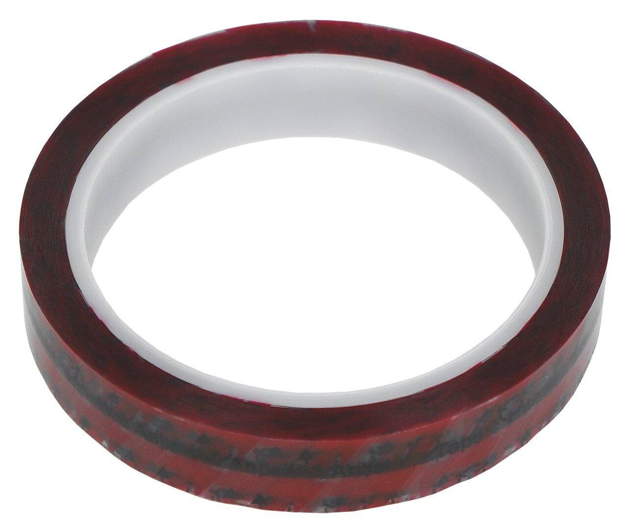 ESD-Klebeband mit ESD-Warnsymbol, transparent/rot, 18mm, 36m