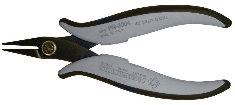 ESD Flachzange, glatt/flach, kurze Nase, 146 mm