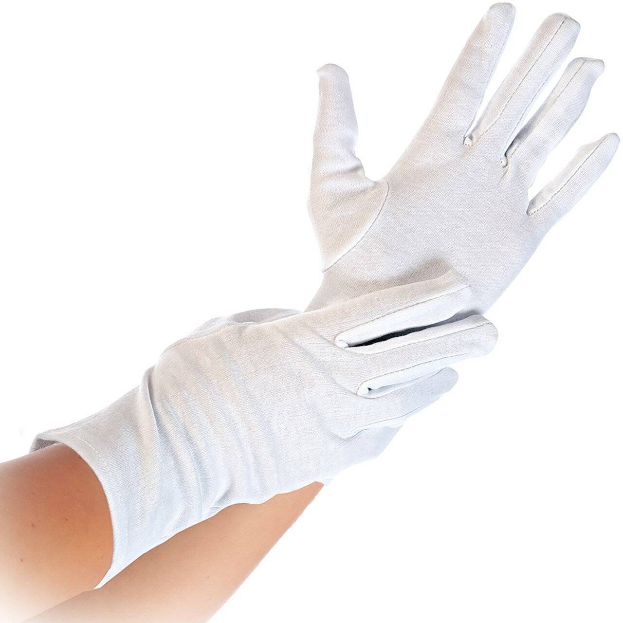 Hygostar Baumwoll-Handschuh BLANC, weiß, Größe L