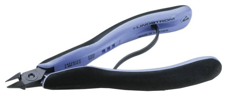 ESD Seitenschneider, RX-Serie, spitze/angeschliffene Backen, ohne Wate, 0,1-0,8 mm