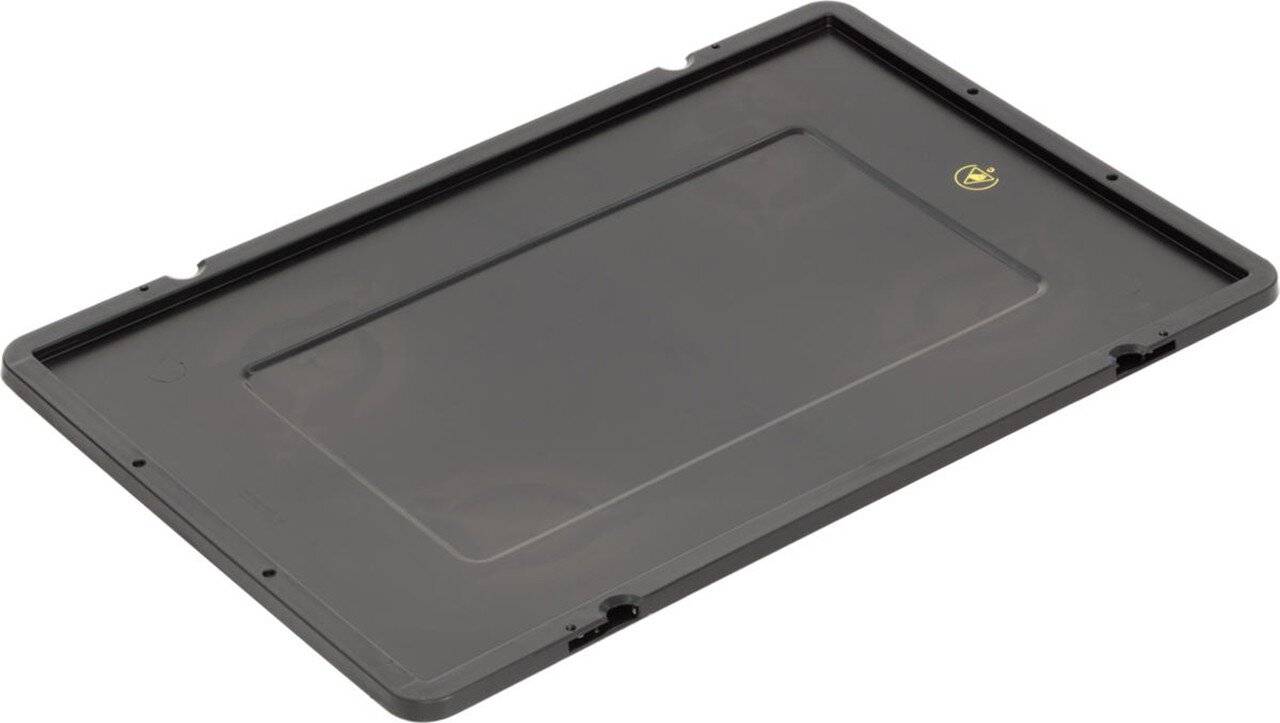 ESD Auflagedeckel BL, schwarz, 600 x 400 mm