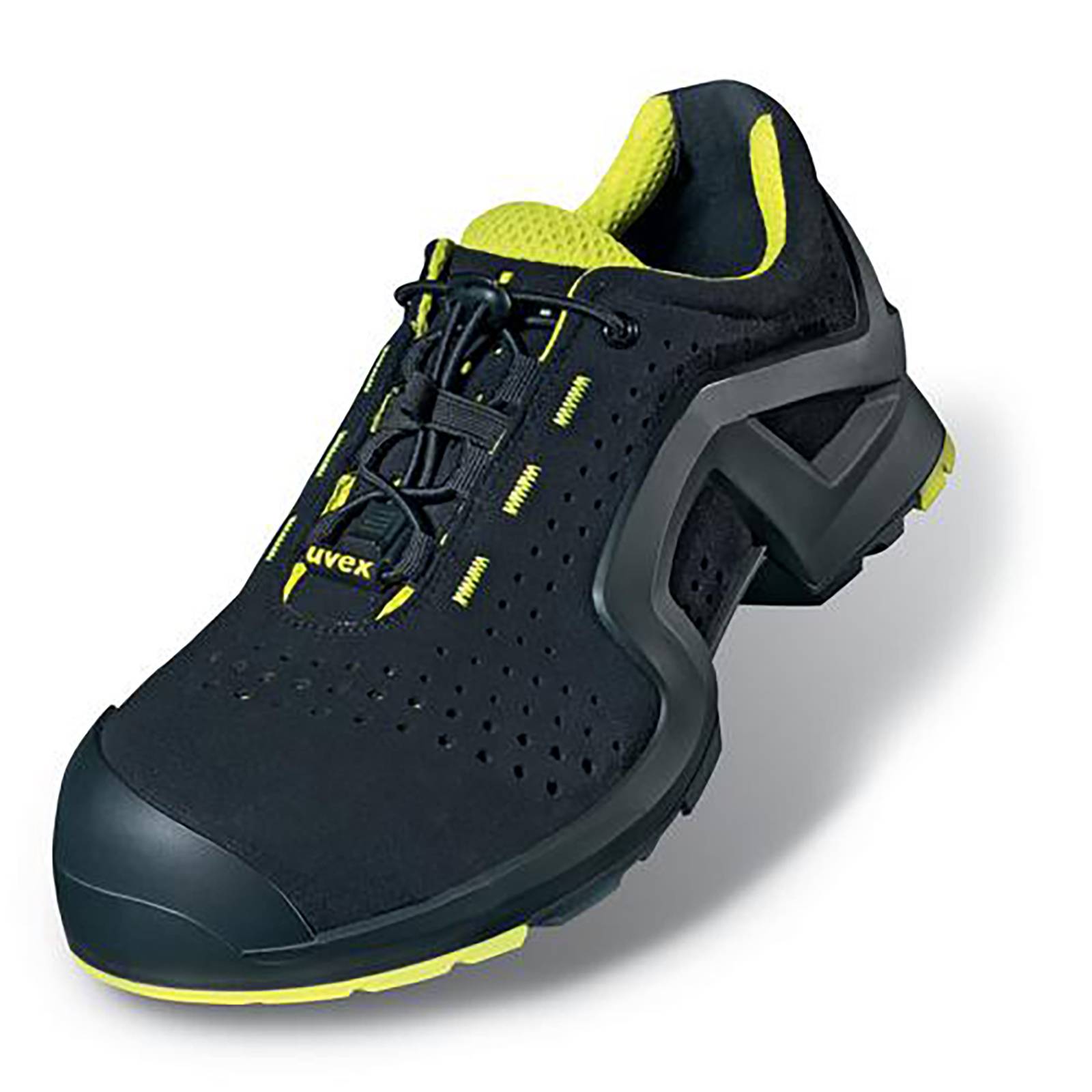 uvex 1 support Halbschuhe S1P schwarz, gelb Weite 11 Gr. 48