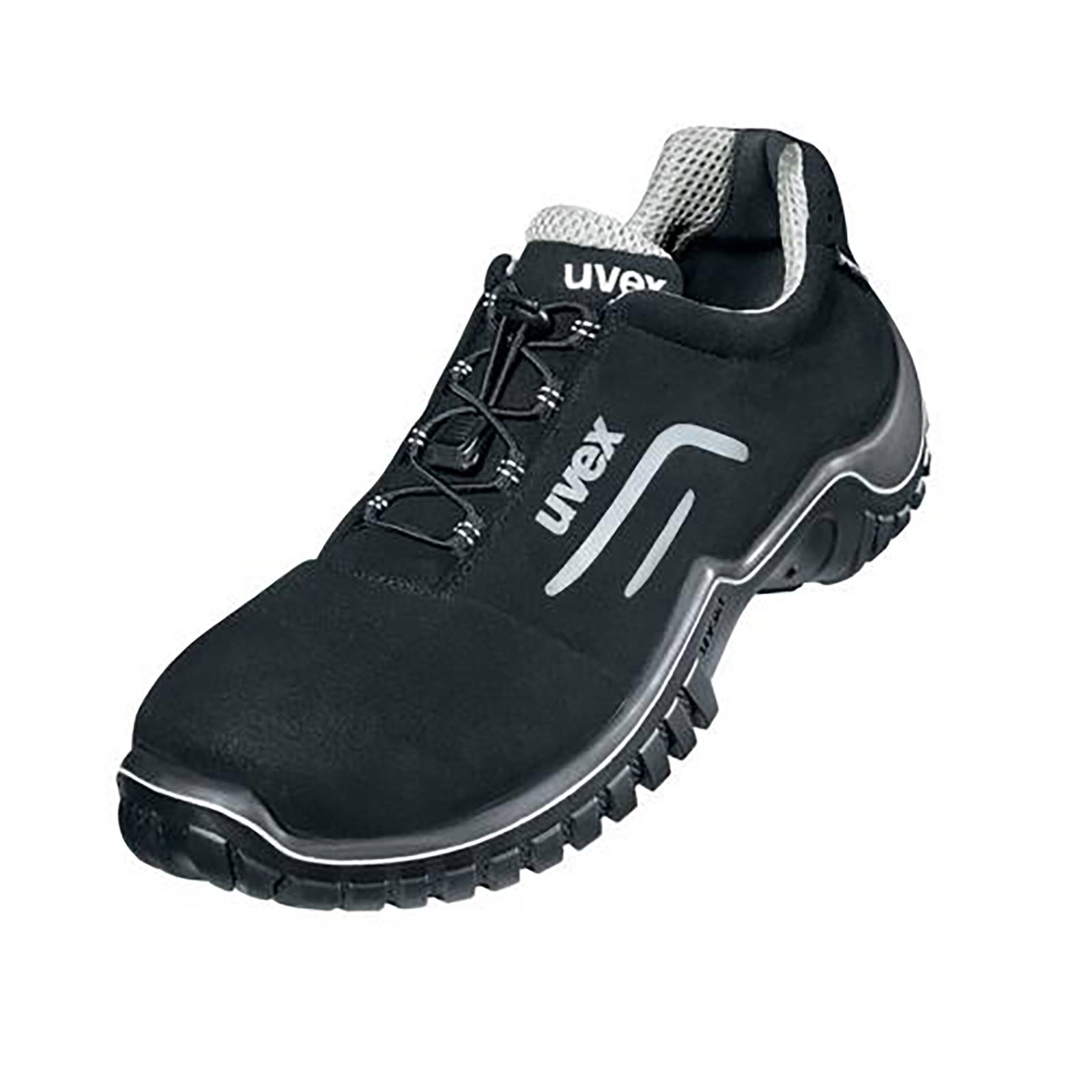 uvex motion style Halbschuhe S2 schwarz, silber Weite 11 Gr. 37