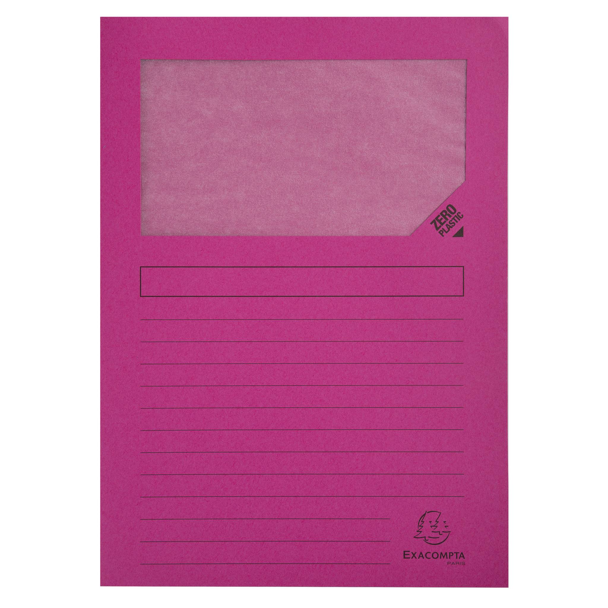 Exacompta 16x 25 Fenstermappen, A4, 160g, plastikfrei, sortiert, 50250E