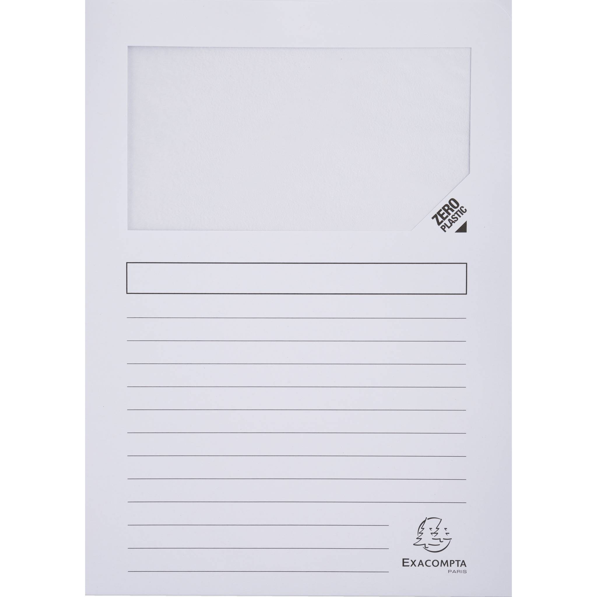 Exacompta 16x Pack 25 Fenstermappen, A4, 160g, plastikfrei - Weiß - 50270E