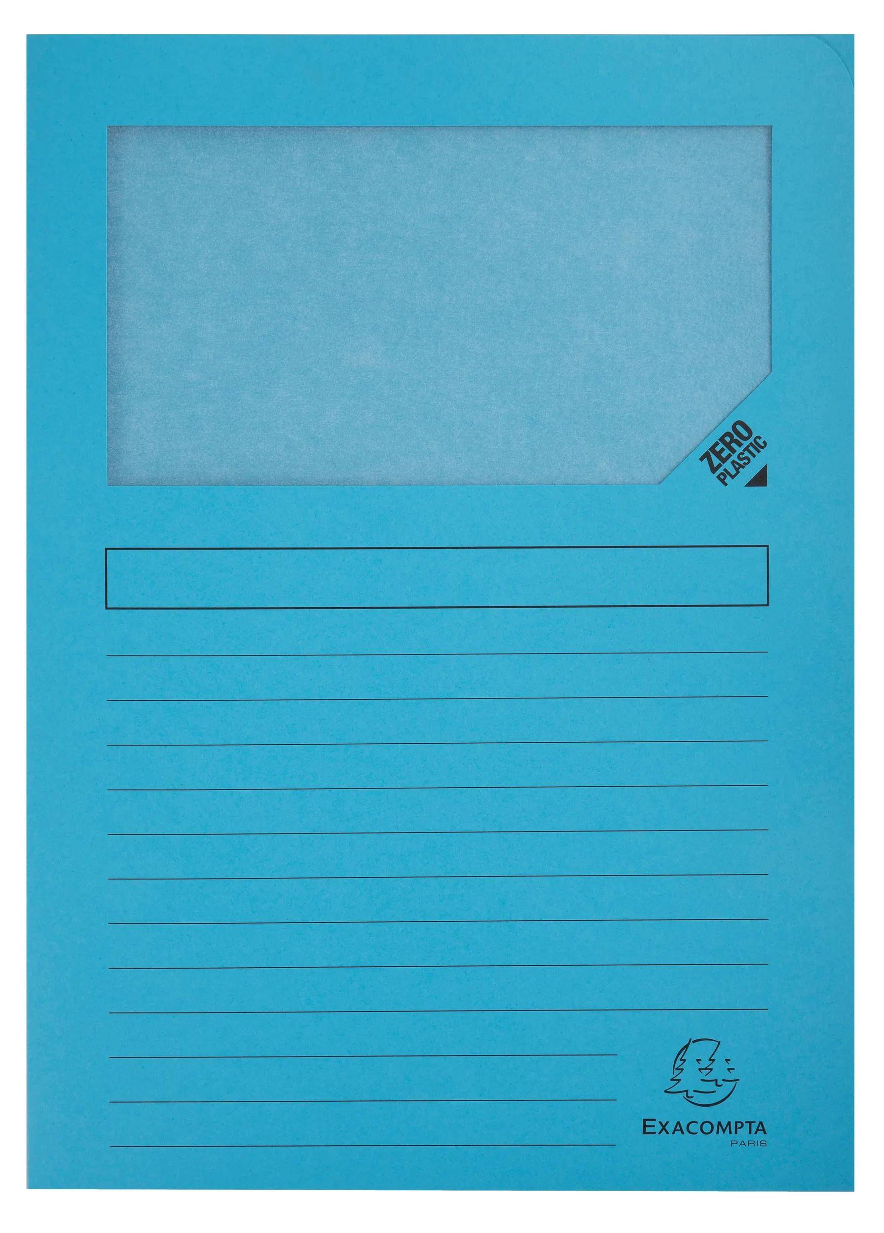 Exacompta 8x Pack 50 dehnbaren Fenstermappen, A4, plastikfrei, sortiert, 50550E