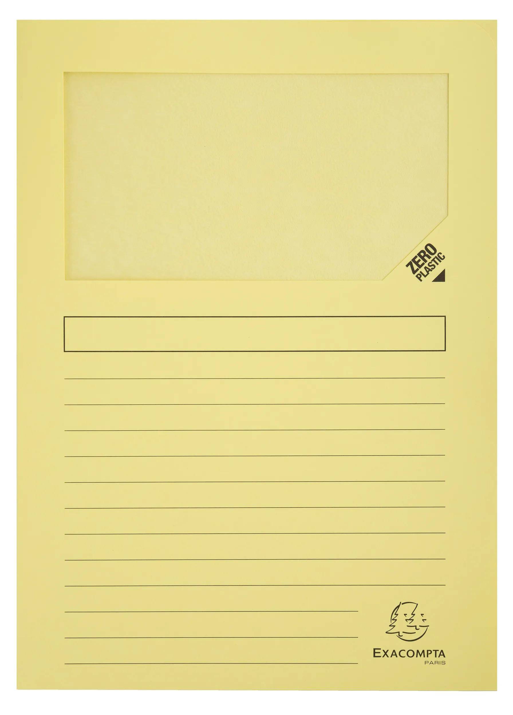 Exacompta 8x Pack 50 dehnbaren Fenstermappen, A4, plastikfrei, sortiert, 50550E