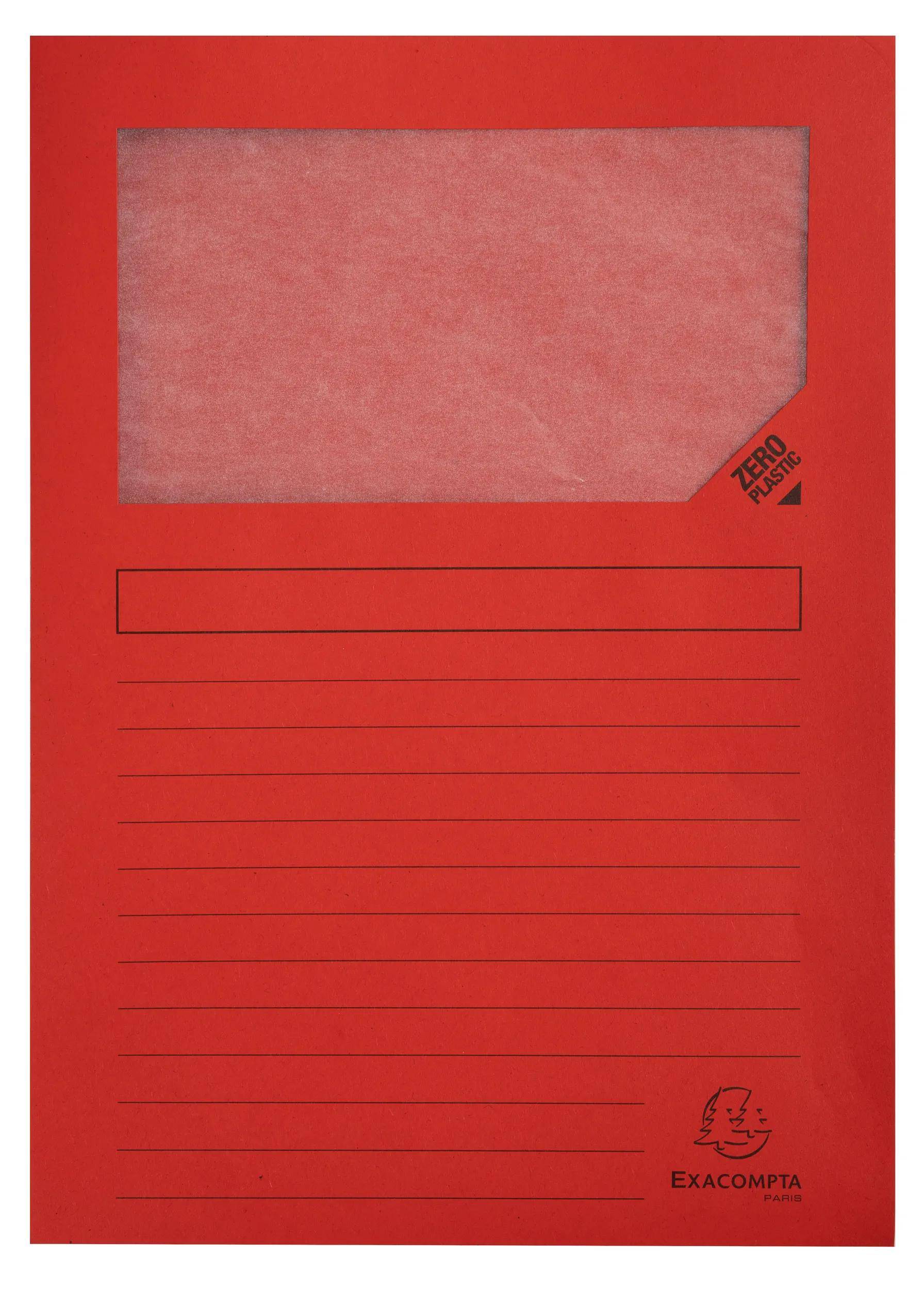 Exacompta 8x Pack 50 dehnbaren Fenstermappen, A4, plastikfrei, sortiert, 50550E