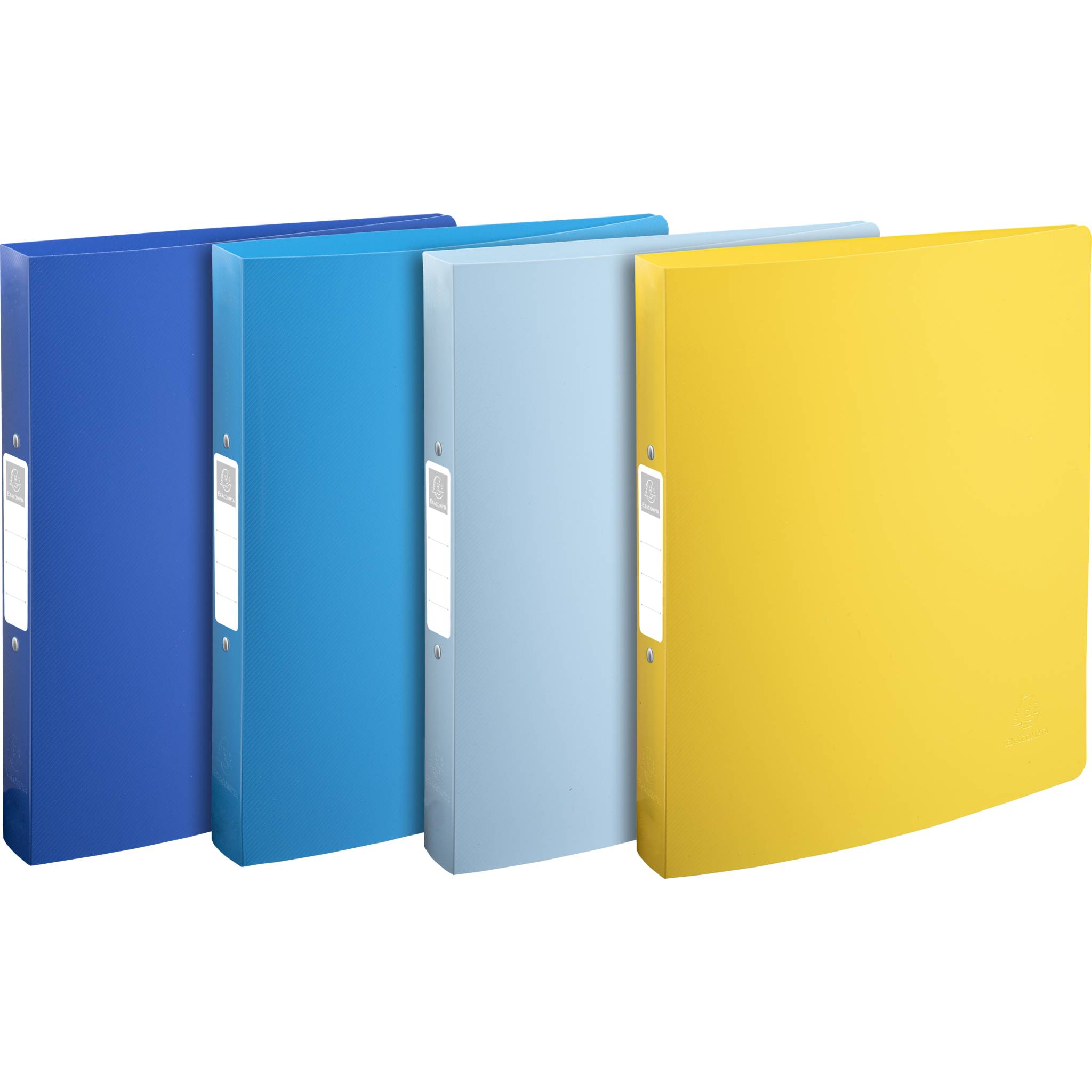 Exacompta 12x Ringbuch A4 Maxi 2Ring 30mm Recycling-PP BeeBlue sortiert 54140E