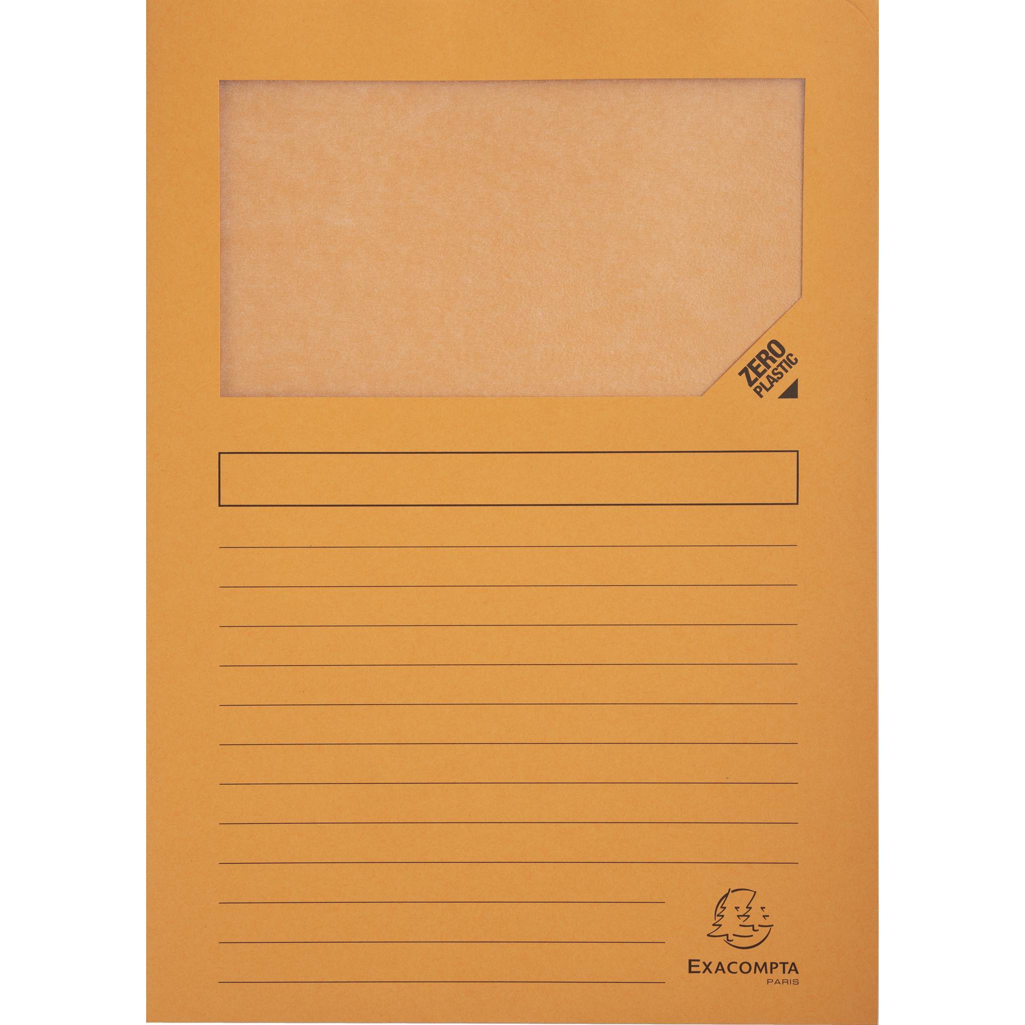 Exacompta 16x 25 Fenstermappen, A4, 160g, plastikfrei - Orange - 50254E