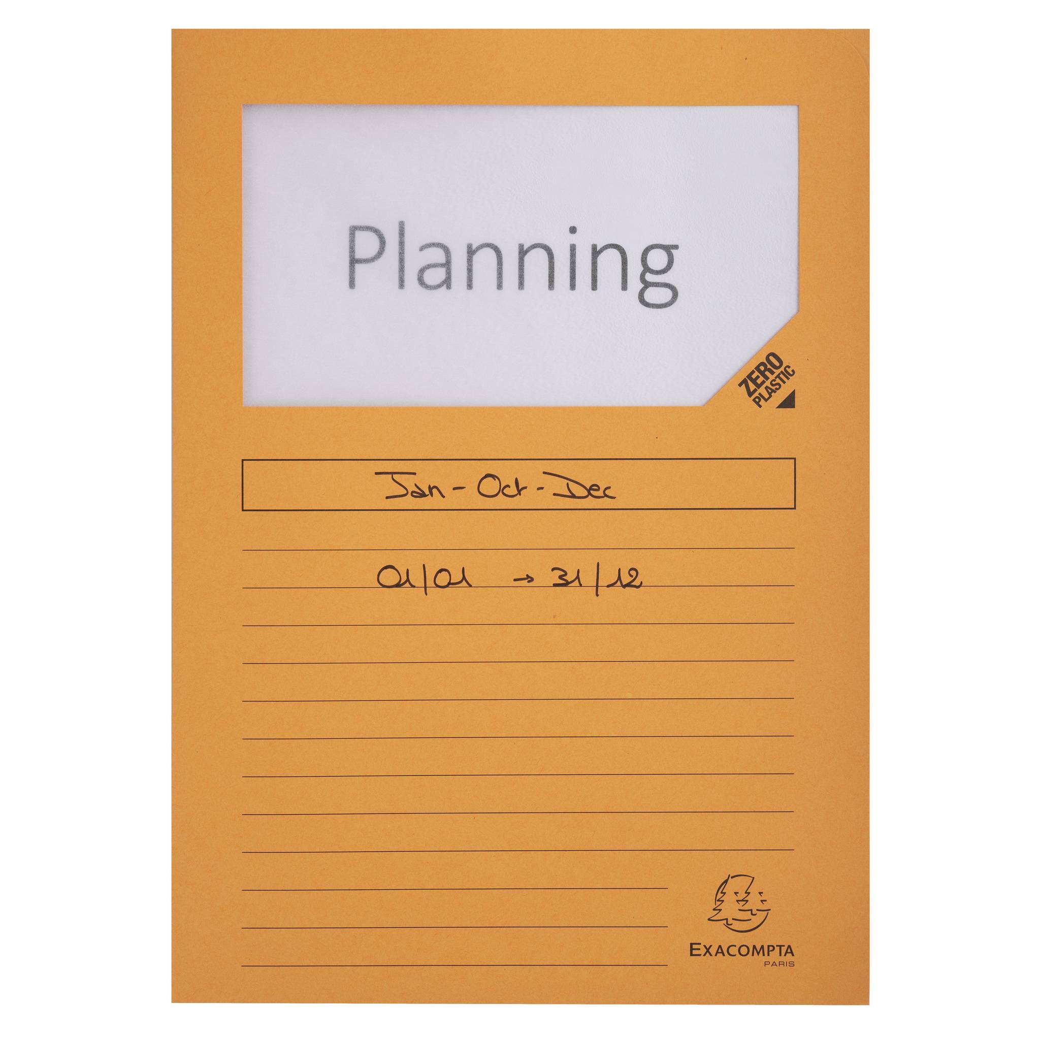 Exacompta 16x 25 Fenstermappen, A4, 160g, plastikfrei - Orange - 50254E