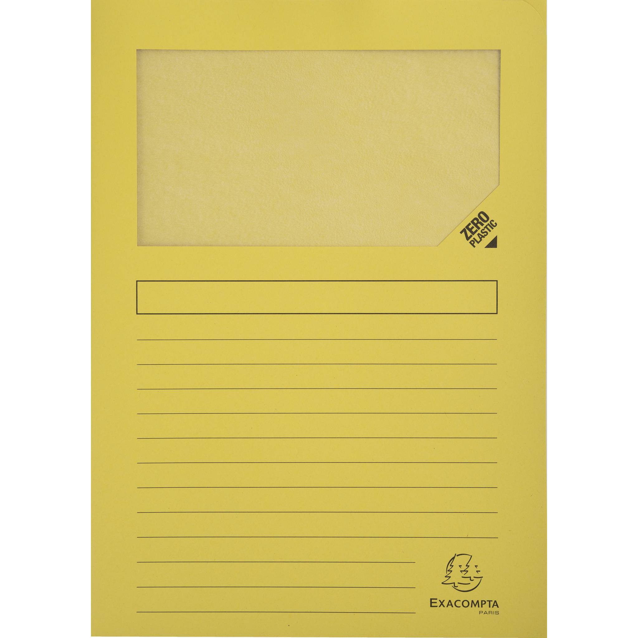 Exacompta 16x Pack 25 Fenstermappen, A4, 160g, plastikfrei - Gelb - 50259E