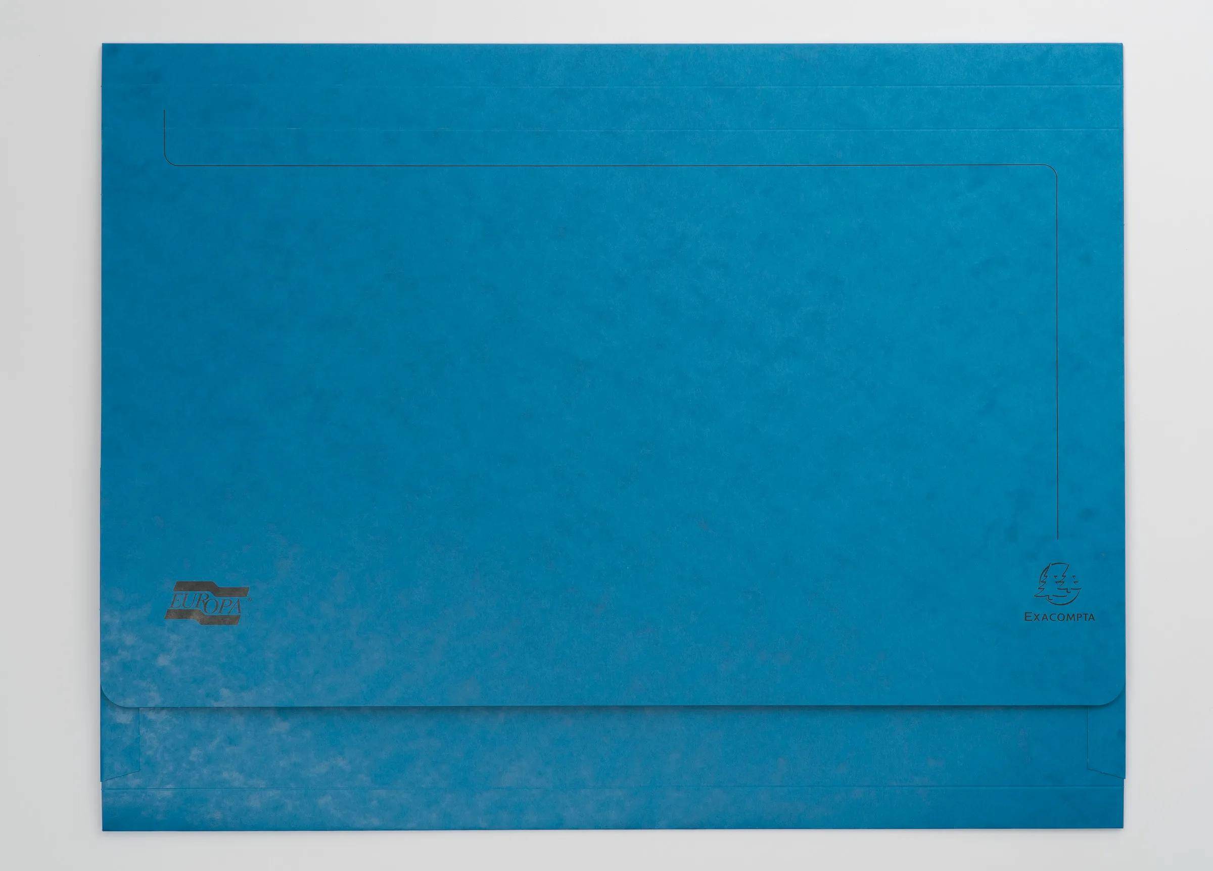 Exacompta 25x 5er Pack Aktenmappe + Verschlußkappe Karton 225g A3, Blau, 4785Z