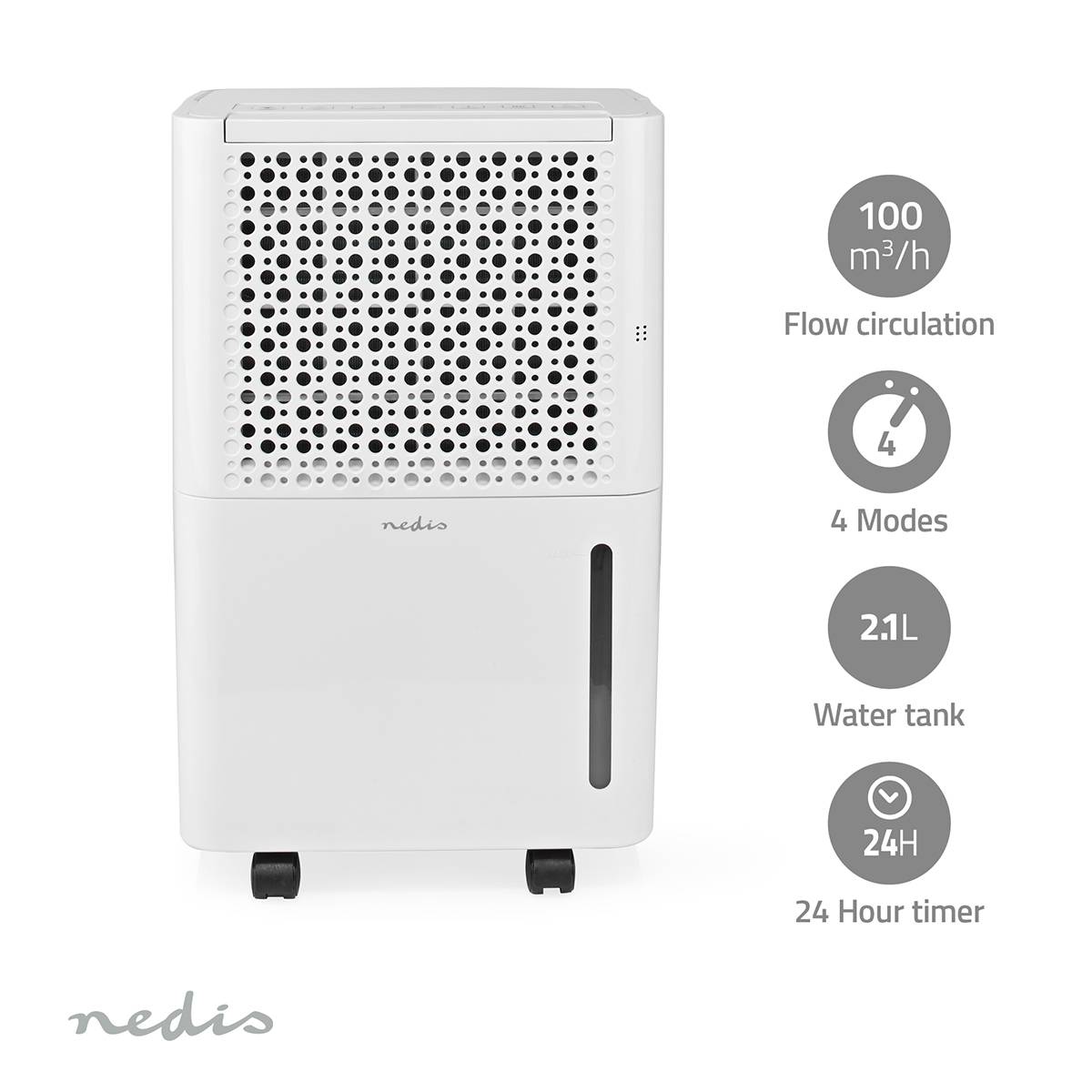 Nedis Luftentfeuchter | DEHU10WT | Weiss