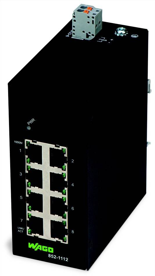 WAGO 852-1112 Industrial Ethernet Switch 8 Port 10 / 100 / 1000 MBit/s