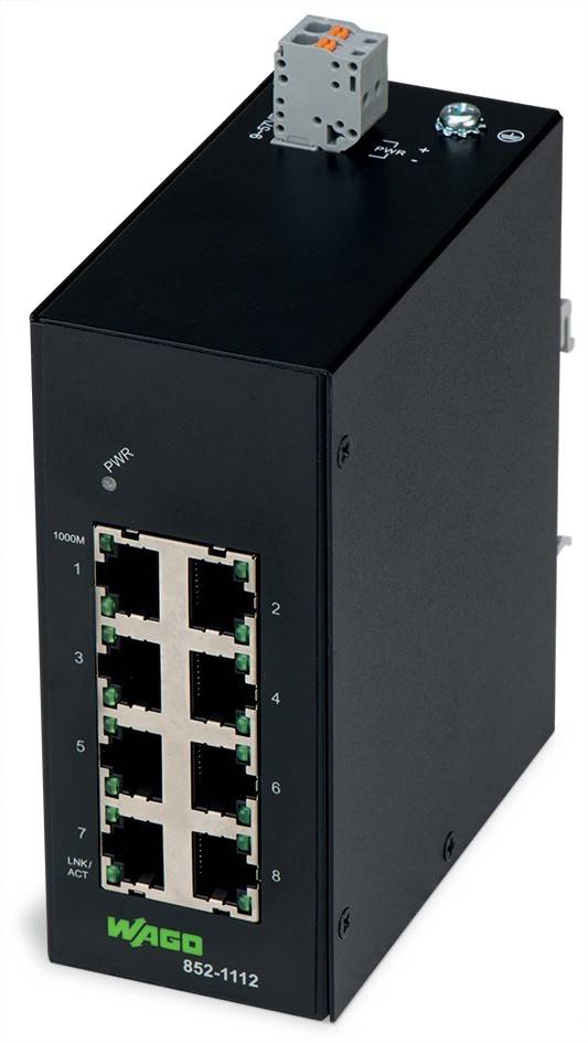WAGO 852-1112 Industrial Ethernet Switch 8 Port 10 / 100 / 1000 MBit/s