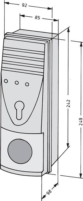 Fluchtwegsteuerung m.integrierter Stromversorgung 0 b.+40GradC