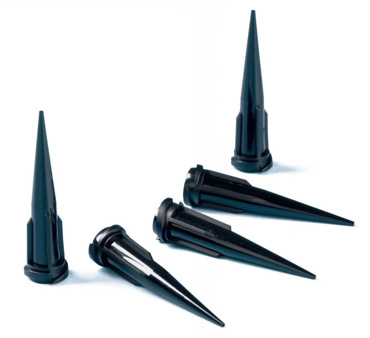 ESD Dosiernadel, konisch, Gauge 25, schwarz, spitzenform konisch