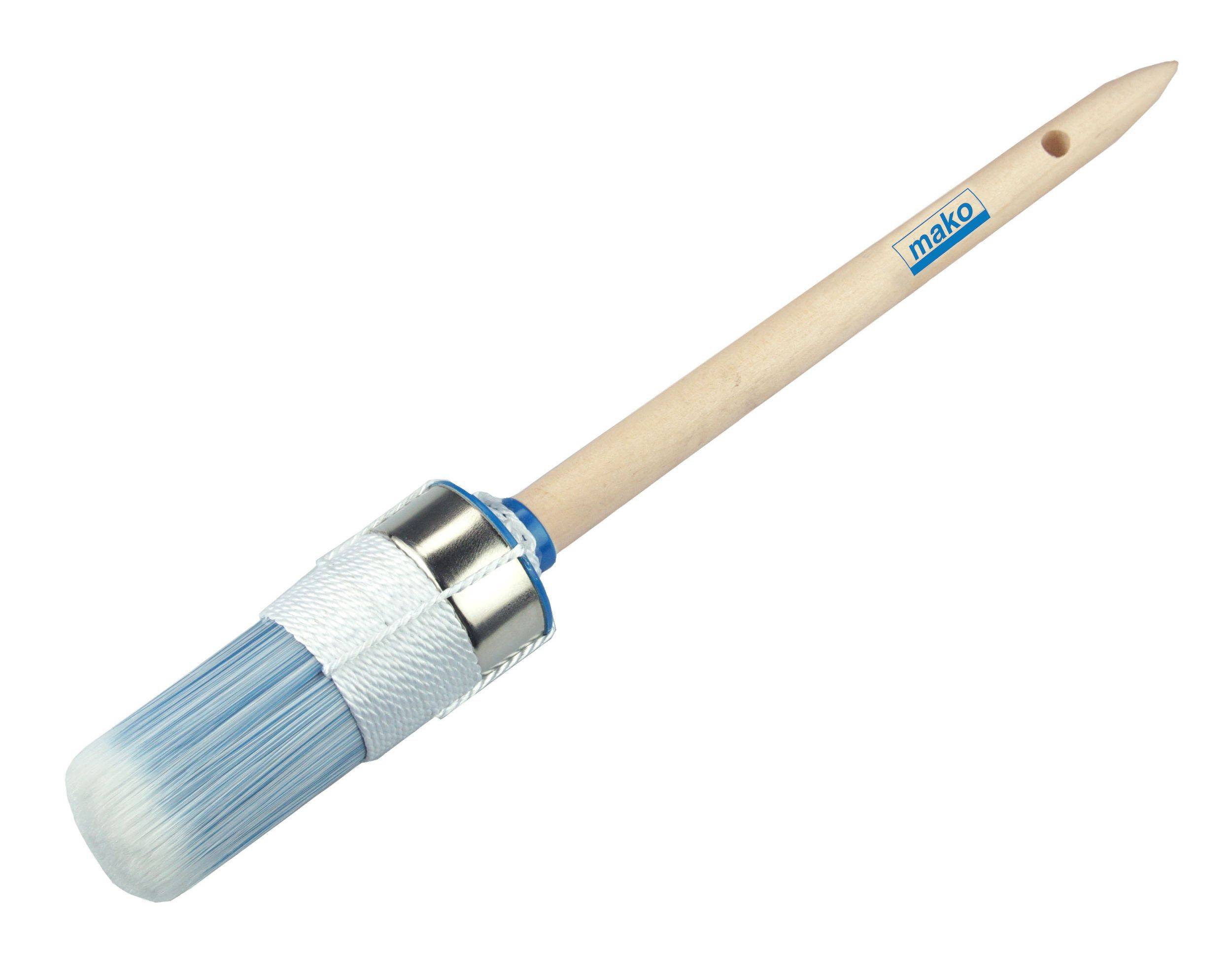 Lack Ringpinsel PREMIUM für alle Lacke blau-weiße all in one-Borste - Nr. 6 - 30 mm