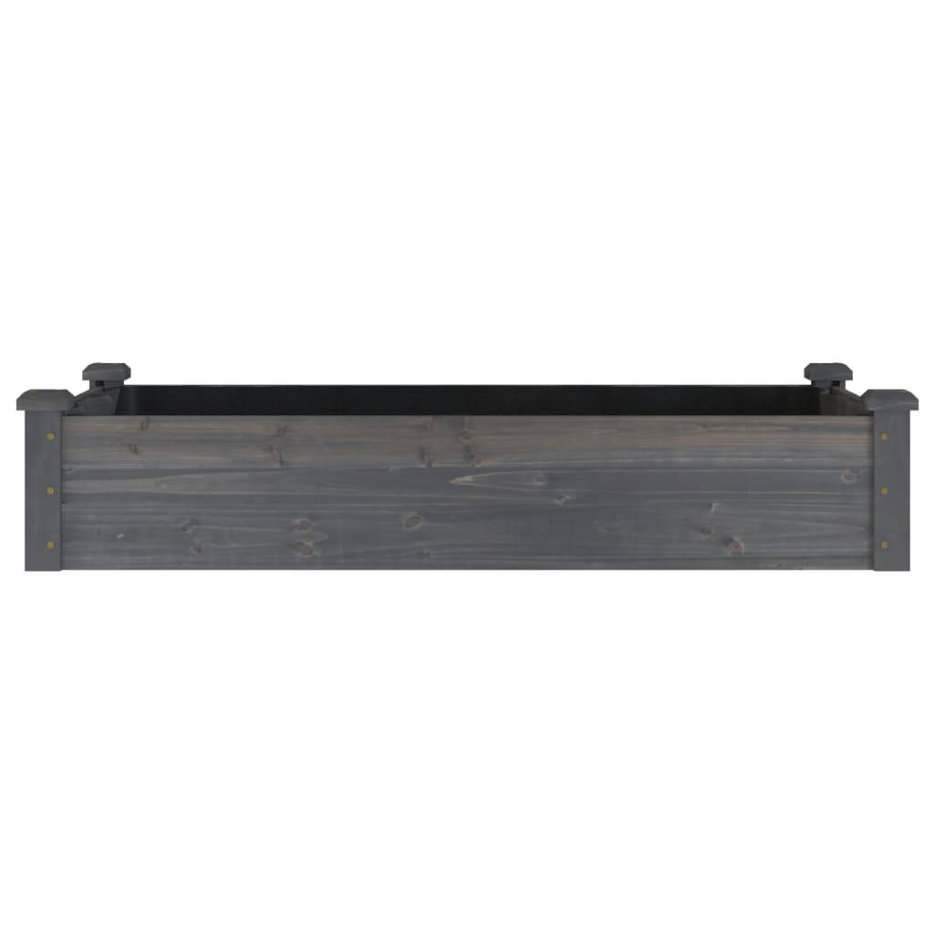 vidaXL Hochbeet mit Einsatz Grau 120x60x25 cm Massivholz Tanne