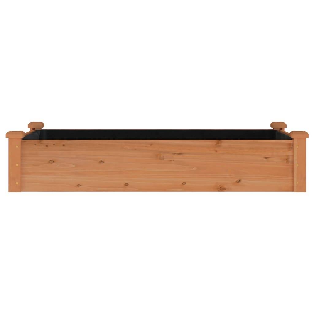 vidaXL Hochbeet mit Einsatz Braun 120x60x25 cm Massivholz Tanne