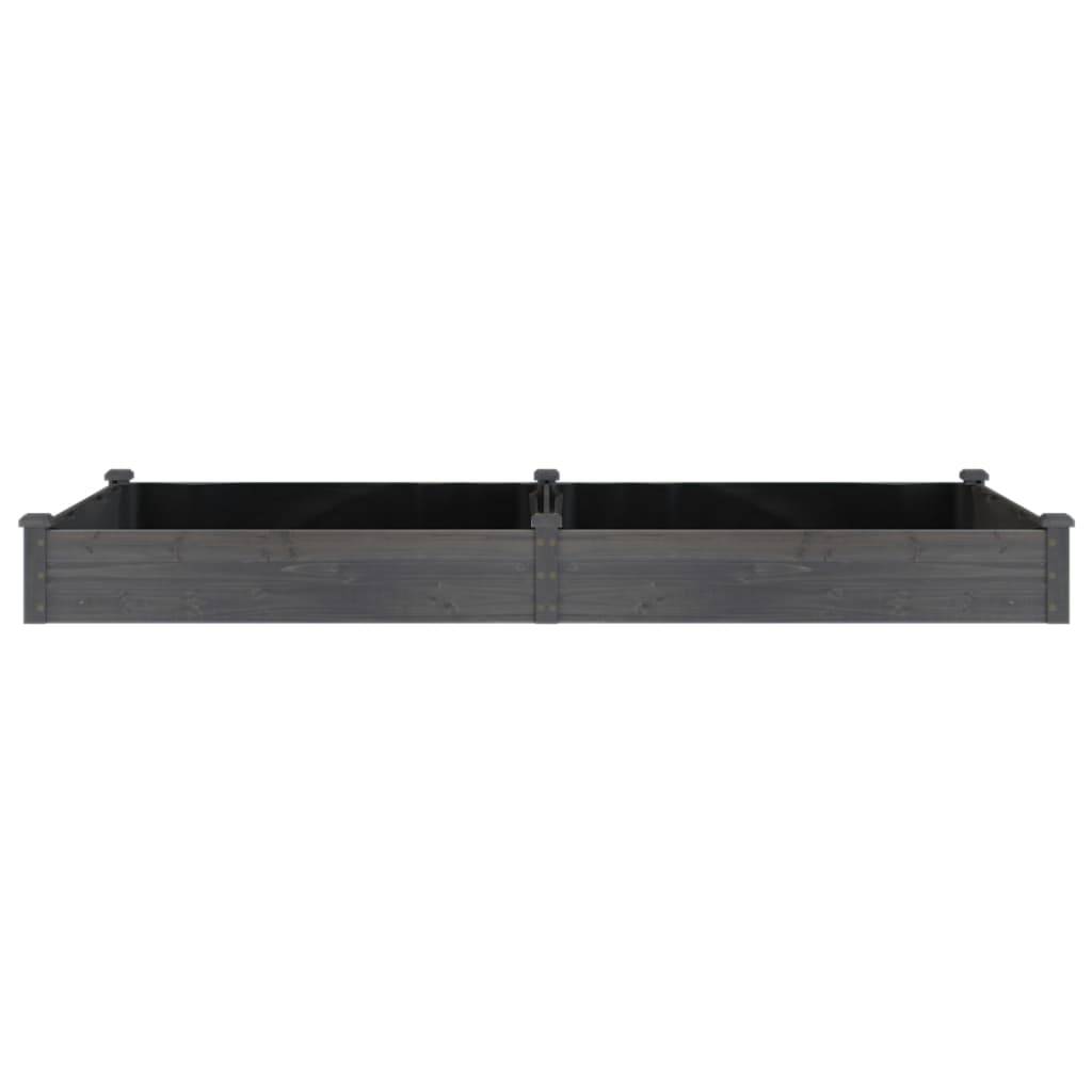 vidaXL Hochbeet mit Einsatz Grau 240x120x25 cm Massivholz Tanne