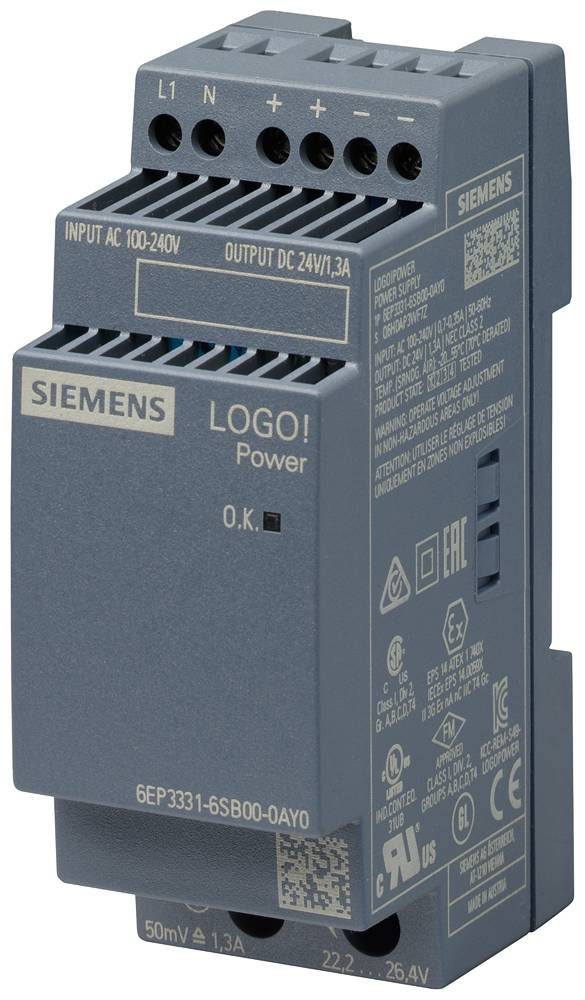 Siemens Dig.Industr. LOGO!POWER 24V/1,3A 6EP3331-6SB00-0AY0