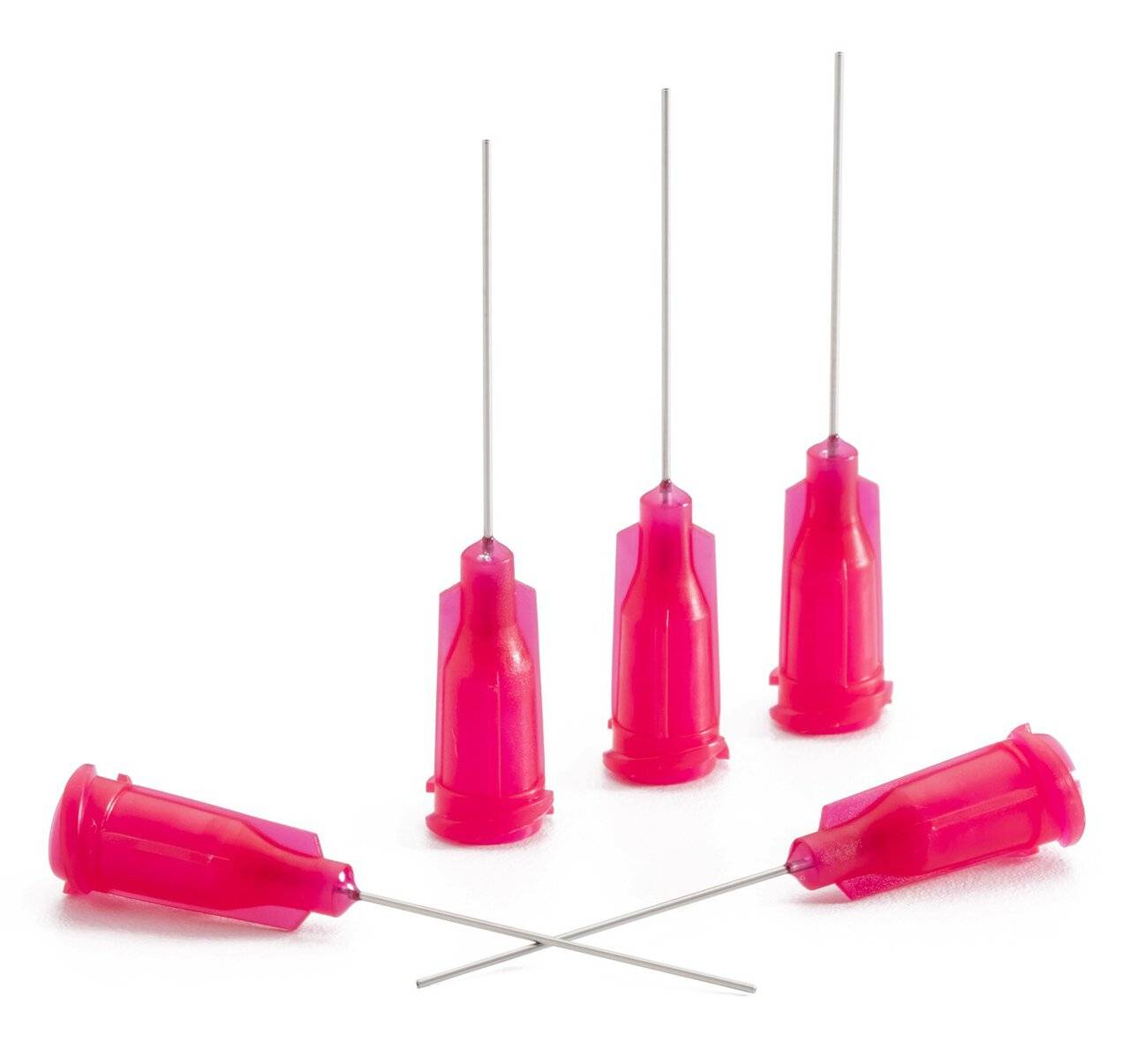 Dosiernadel 1", gerade, Gauge 25, rot, spitzenform gerade