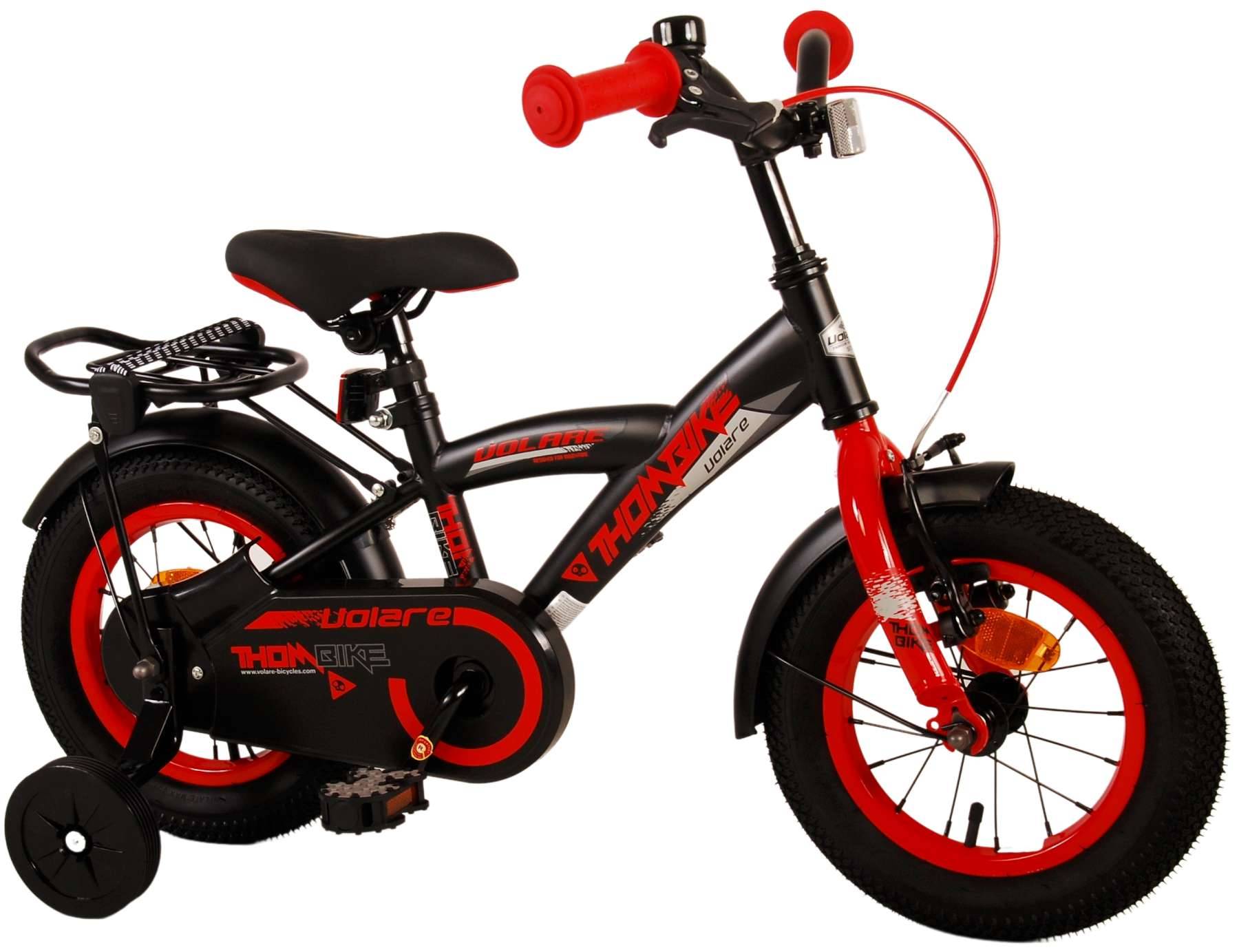 Volare Thombike 12 Zoll 21,5 cm Jungen Rücktrittbremse Schwarz/Rot