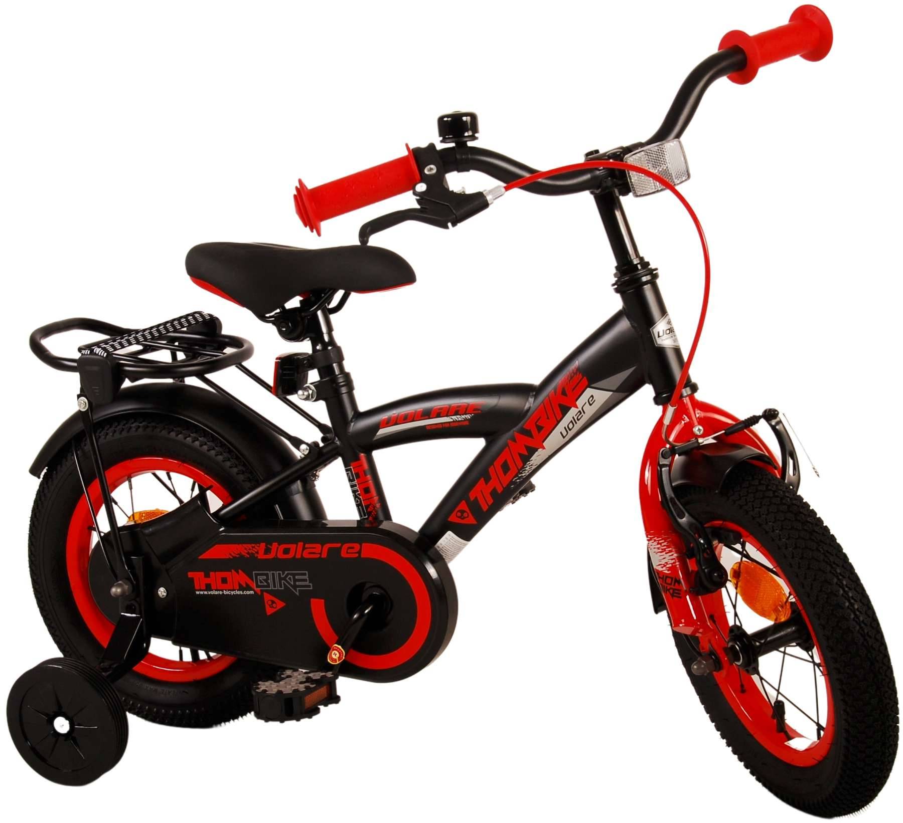 Volare Thombike 12 Zoll 21,5 cm Jungen Rücktrittbremse Schwarz/Rot