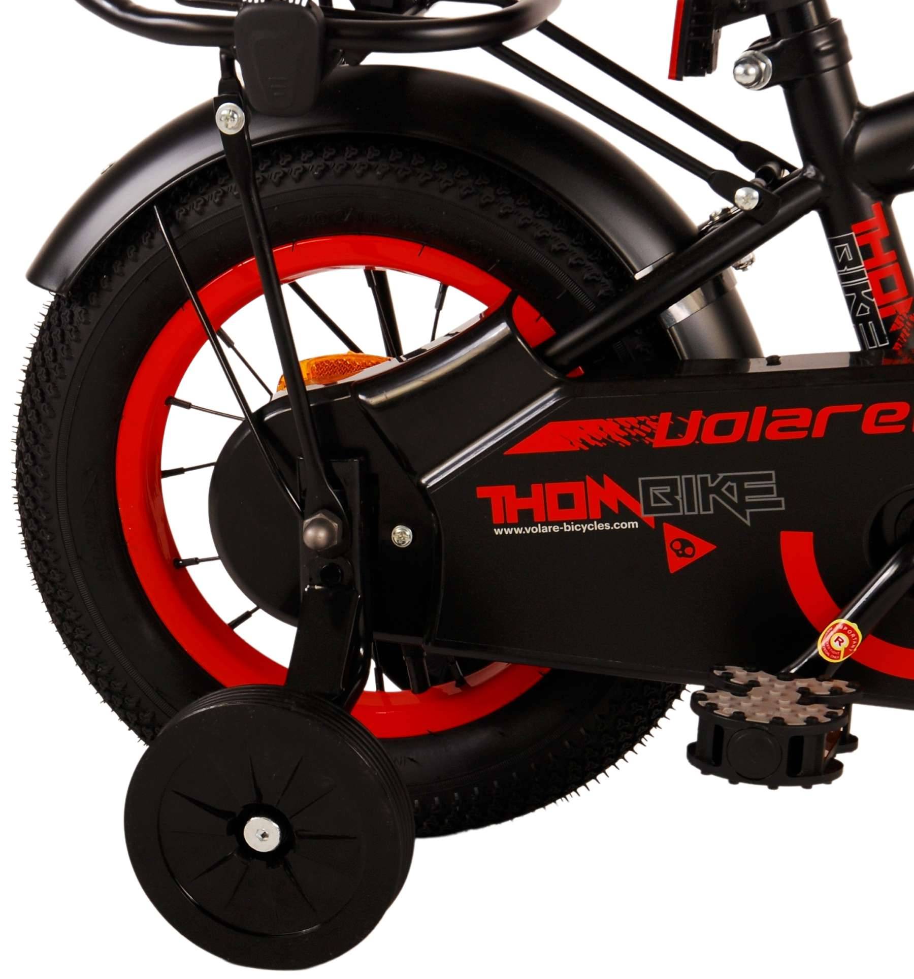 Volare Thombike 12 Zoll 21,5 cm Jungen Rücktrittbremse Schwarz/Rot