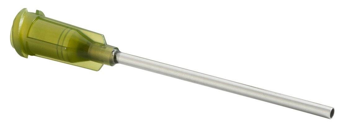 Dosiernadel 1,5", gerade, Gauge 14, oliv, spitzenform gerade