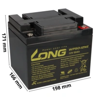 Kung Long Akku 12V 50Ah Pb Batterie AGM WP50-12NE zyklenfest Kung Long Akku 12V 50Ah Pb Batterie AGM WP50-12NE zyklenfest