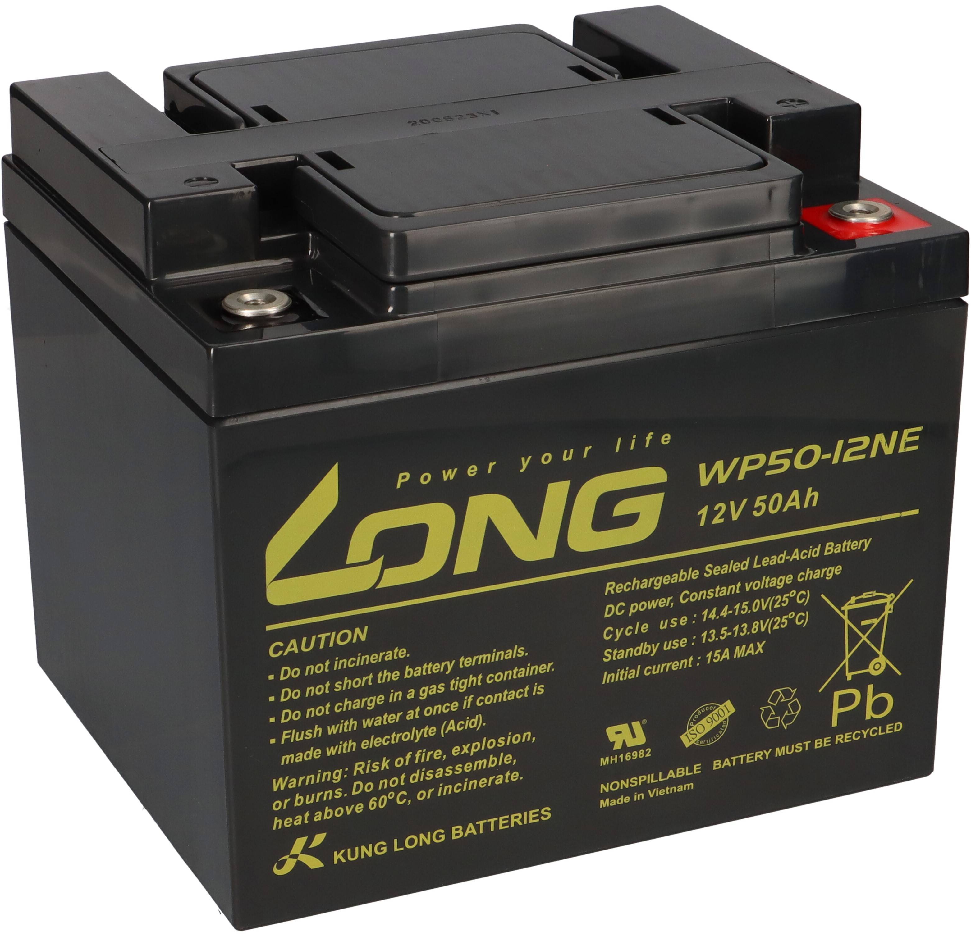 Kung Long Akku 12V 50Ah Pb Batterie AGM WP50-12NE zyklenfest