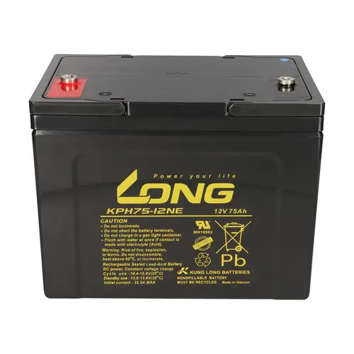 Kung Long Akku 12V 75Ah KPH75-12NE M6 AGM Blei wartungsfrei Kung Long Akku 12V 75Ah KPH75-12NE M6 AGM Blei wartungsfrei