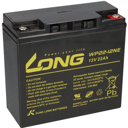 Kung Long Akku 12V 22Ah Bleibatterie WP22-12NE Zyklenfest Kung Long Akku 12V 22Ah Bleibatterie WP22-12NE Zyklenfest