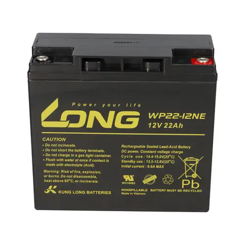 Kung Long Akku 12V 22Ah Bleibatterie WP22-12NE Zyklenfest Kung Long Akku 12V 22Ah Bleibatterie WP22-12NE Zyklenfest