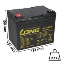 Kung Long Akku 12V 36Ah Pb Batterie Bleigel U1-36NE zyklenfest Kung Long Akku 12V 36Ah Pb Batterie Bleigel U1-36NE zyklenfest