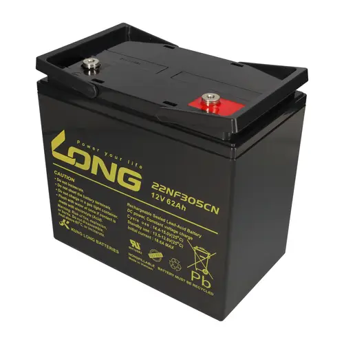 Kung Long Akku 12V 62Ah Pb Batterie Bleigel WP-22NF305CN zyklenfest Kung Long Akku 12V 62Ah Pb Batterie Bleigel WP-22NF305CN zyklenfest
