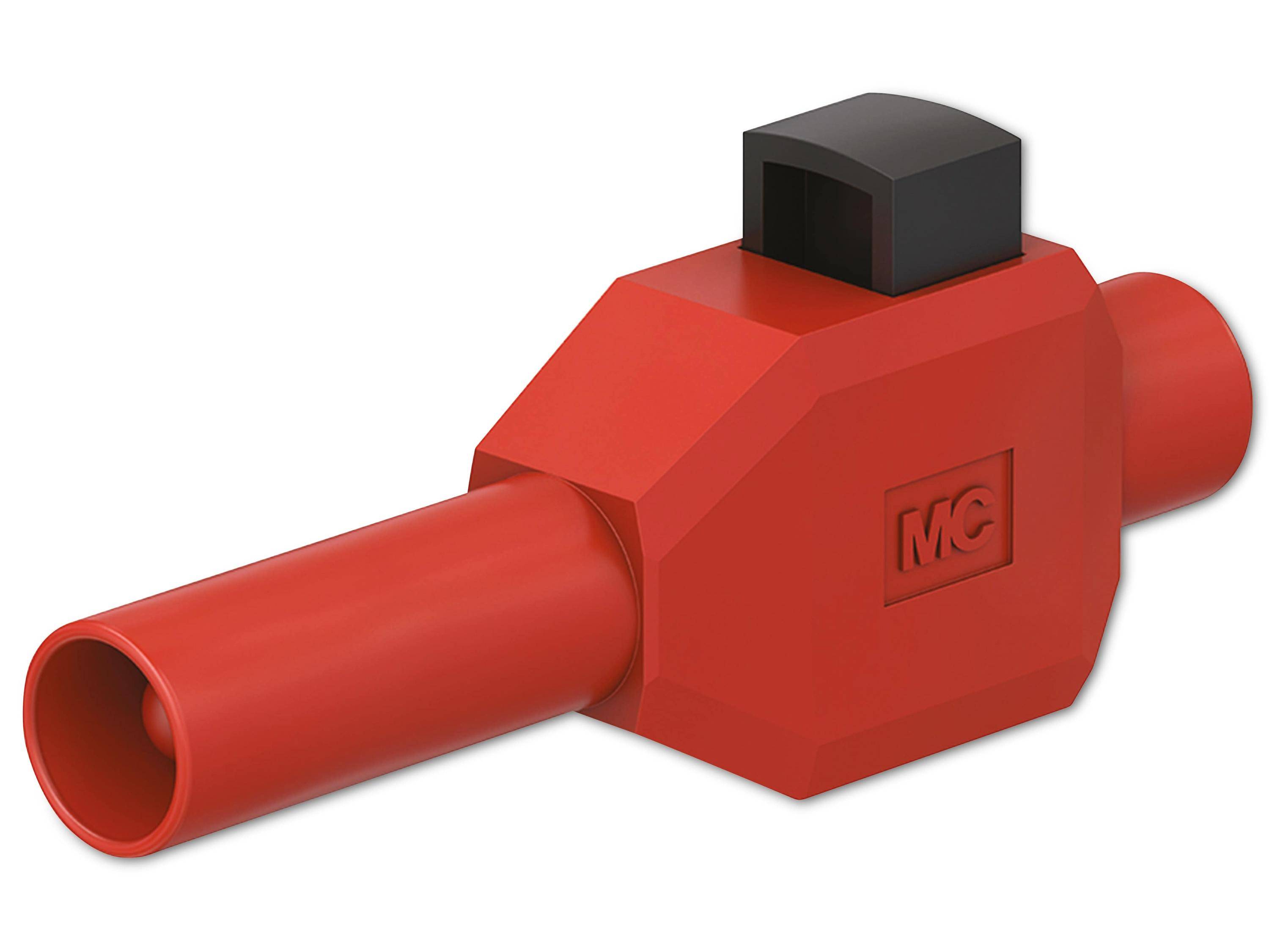 STÄUBLI Sicherheitsklemmsteckeradapter, 22.3007-22, 4 mm , rot, 600 V, CAT II, 10 A