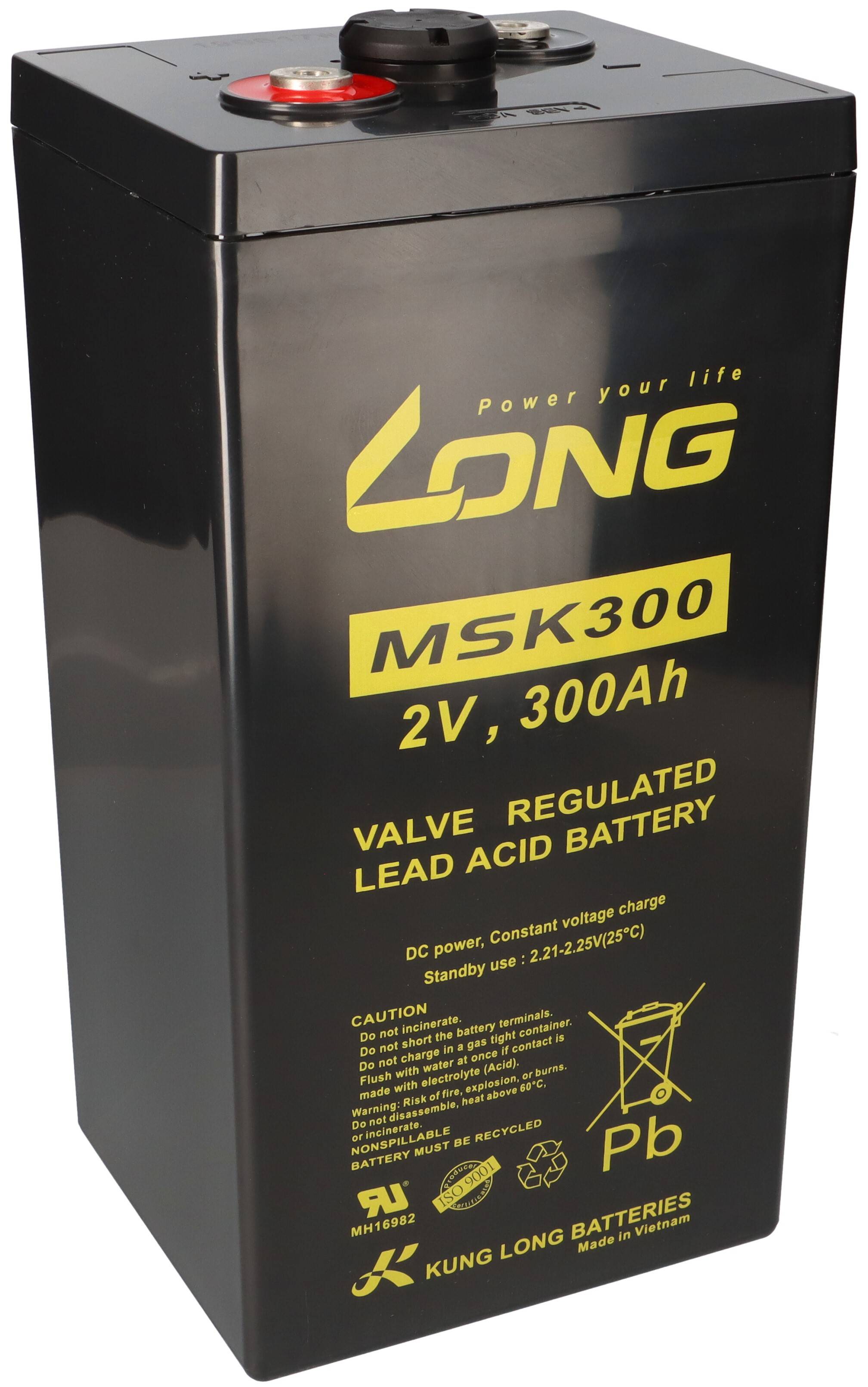 Kung Long MSK300 2Volt 300Ah AGM Blei Akku Pb