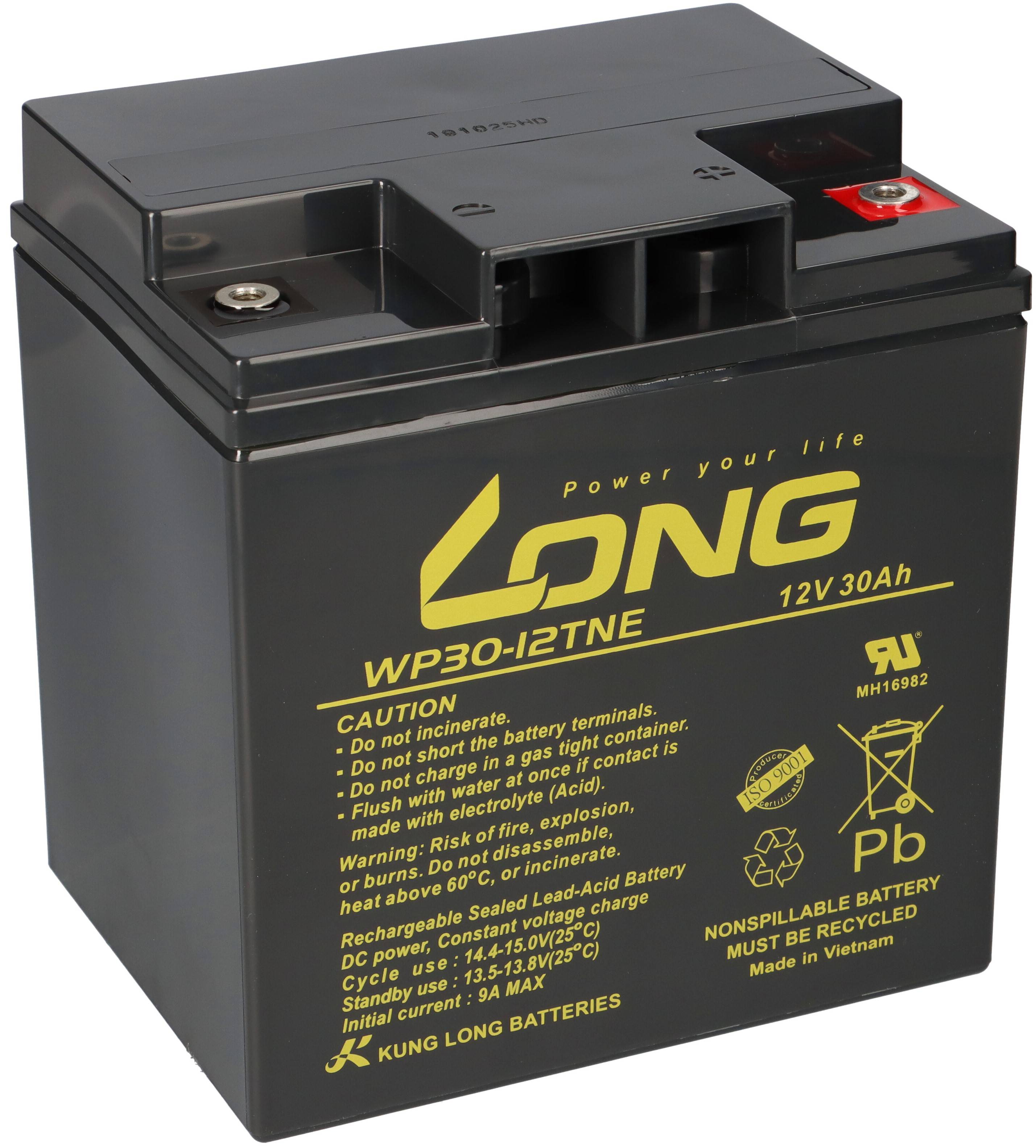 Kung Long Akku 12V 30Ah Pb Batterie WP30-12TNE zyklenfest